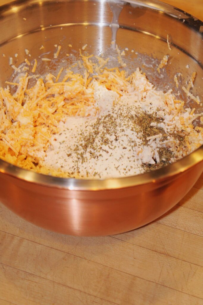 Parmesan and Cheddar Biscuits Mixing Bowl