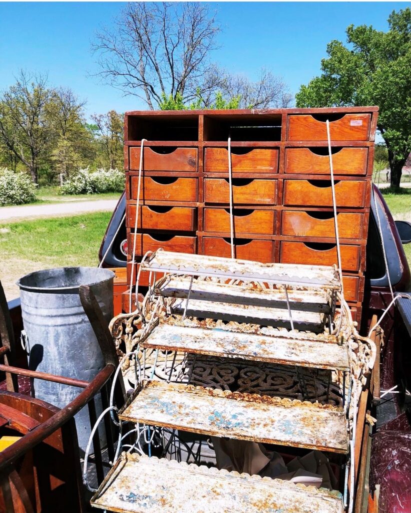 A truckload of vintage estate sale finds