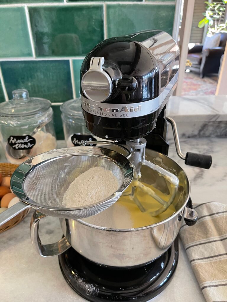 Sift Flour on Top of Mixture then Combine