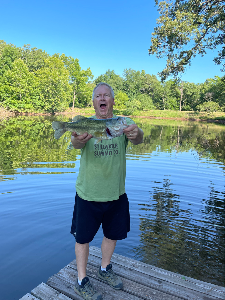 Bill Fishing in our Pond