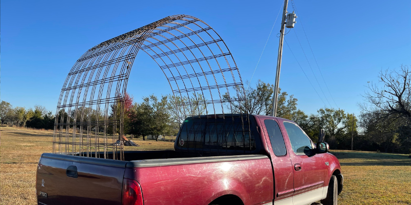 We bought our livestock panels at a barn sale; new ones are available at farm supply stores.