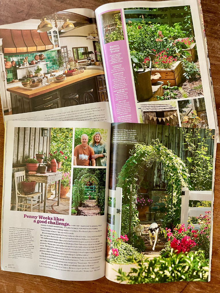 A few pics from our feature in Country Home including my favorite photo, Midge in the garden.