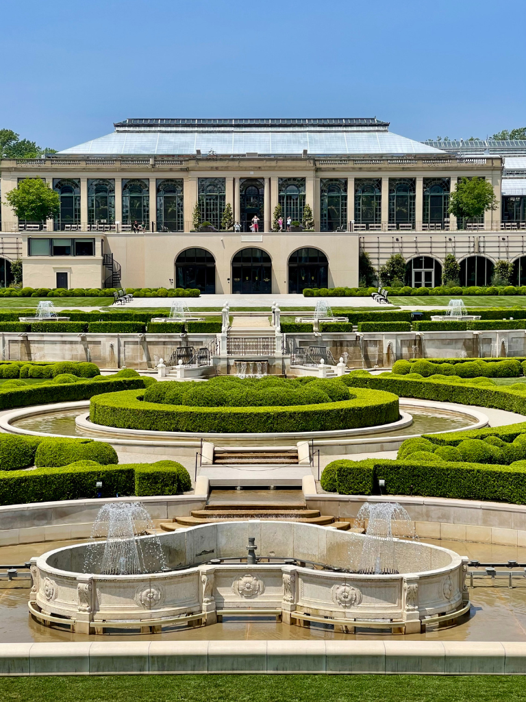 The Main Fountain Garden District where mesmerizing fountain performances at Longwood Gardens are hosted