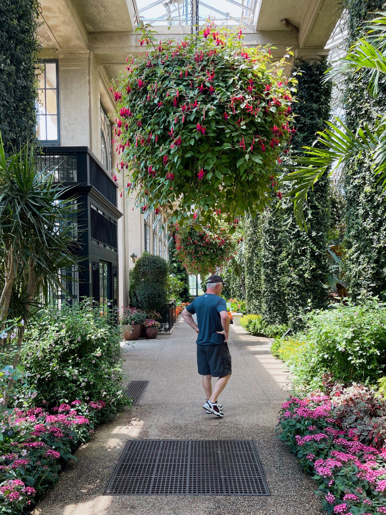 bill taking in all the beauty in one of the conservatories