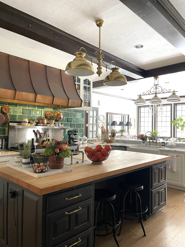 One of our first retirement projects was remodeling our Nancy Meyers inspired kitchen